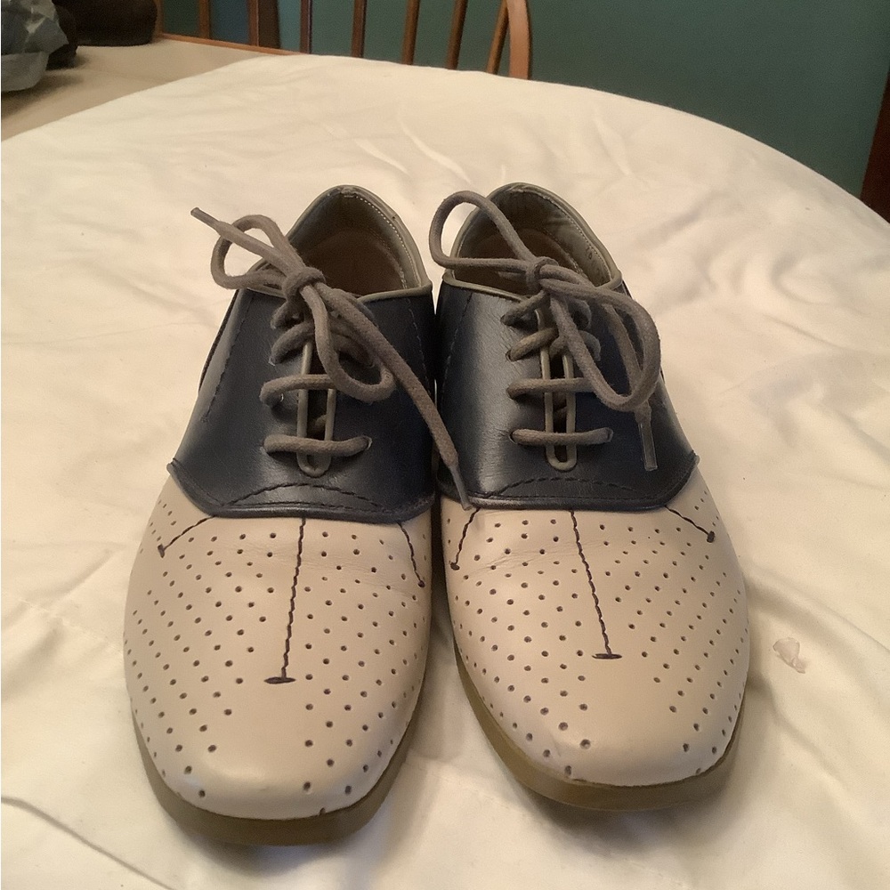 Prada Linea Rossa Leather Bowling Saddle Shoes RARE